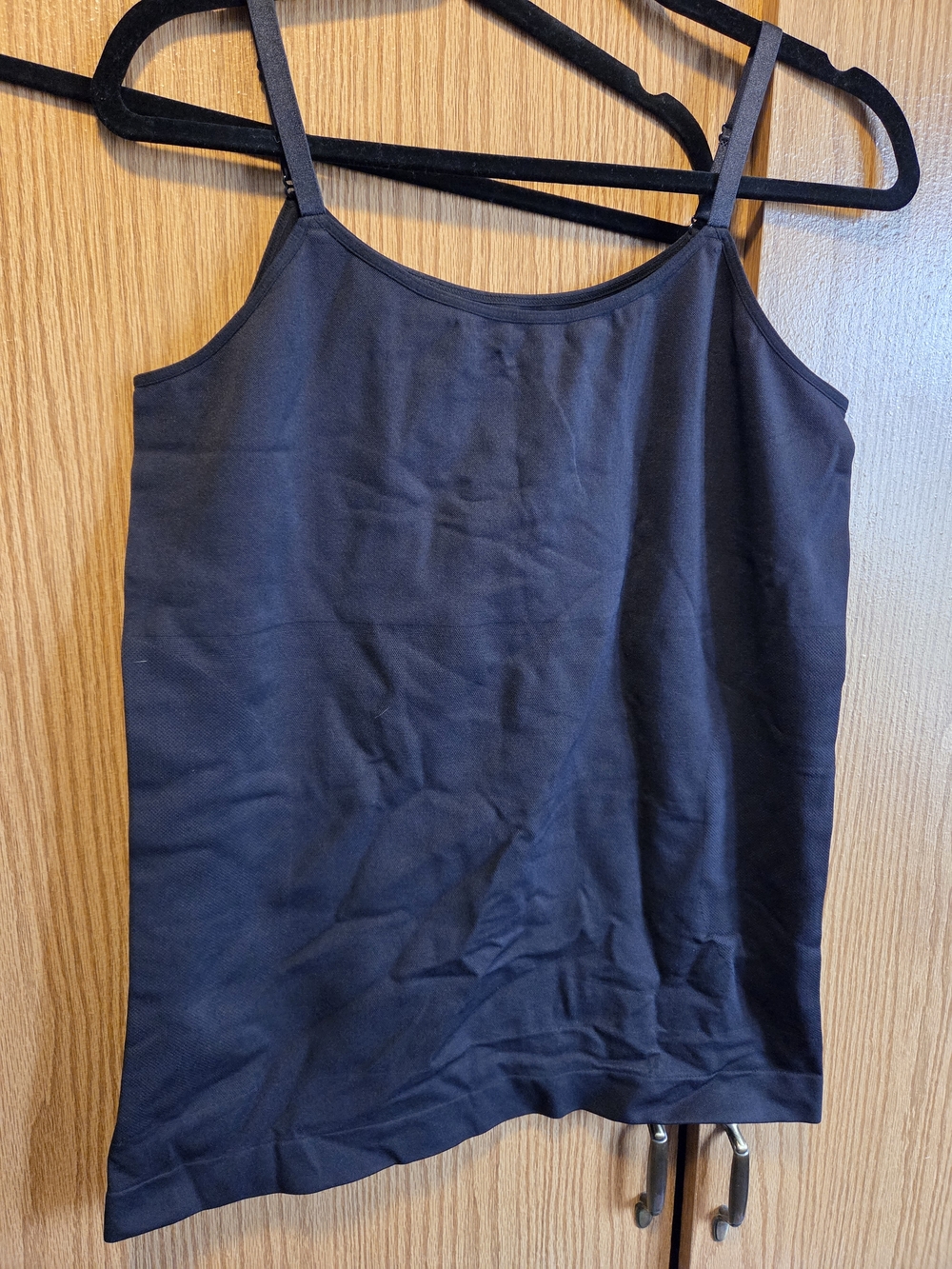 Shapermint Black Slim-Strap Cami Top